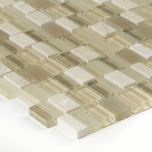 Daltile Clio Daltile Random Sized Glass Mosaic Tile in Nox Wayfair